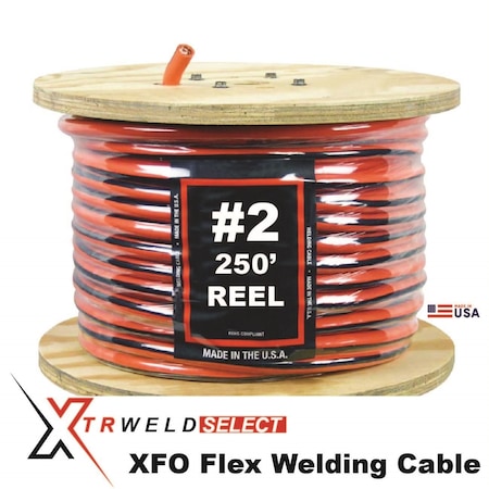 Xtrweld Select XTRweld Cable Select, XFO, 600V, No 2 AWG, 250' WCSN2XFO-250